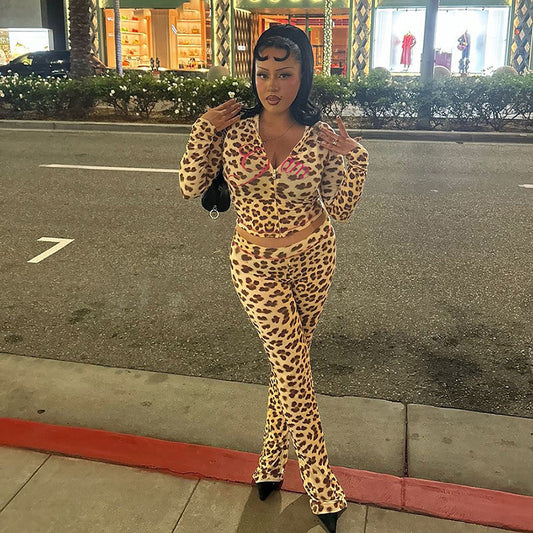 Viral "Ariana" Leopard Print Suit